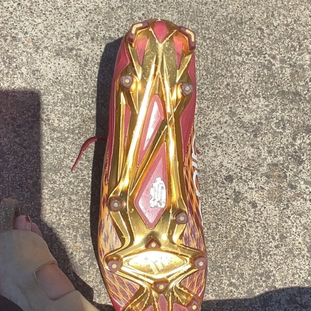 Adidas Men’s Maroon and Gold Athletic Cleats
